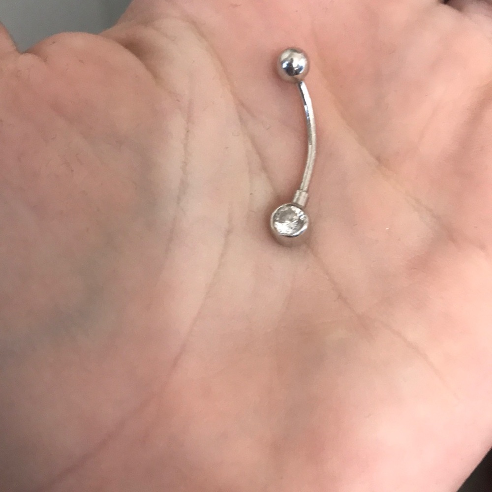 14k solid gold belly ring marked 14k